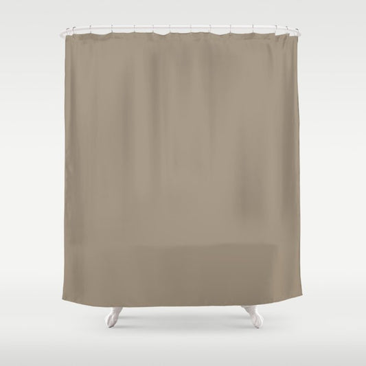 Clay Beige Gray Solid Color Pairs PPG Glidden 2023 Trending Color Oyster Shell PPG14-13 Shower Curtain