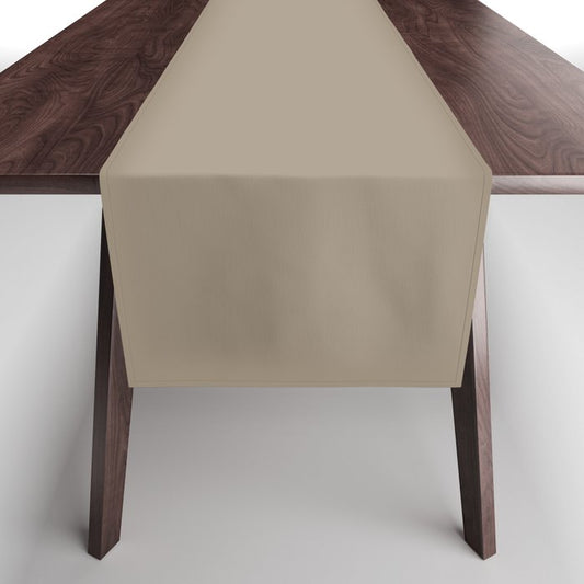 Clay Beige Gray Solid Color Pairs PPG Glidden 2023 Trending Color Oyster Shell PPG14-13 Table Runner