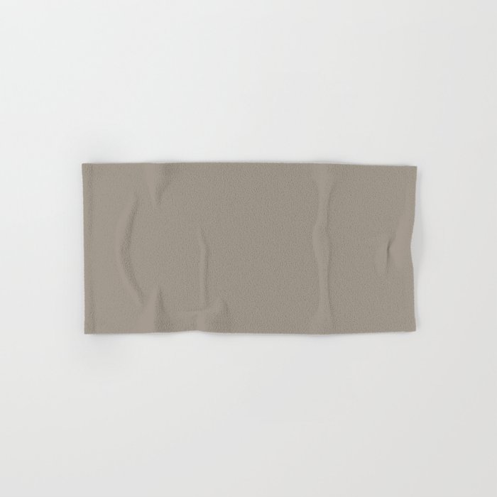 Cobblestone Greige Gray - Grey Solid Color Pairs Winter Cocoa PPG1000-4 Hand & Bath Towel