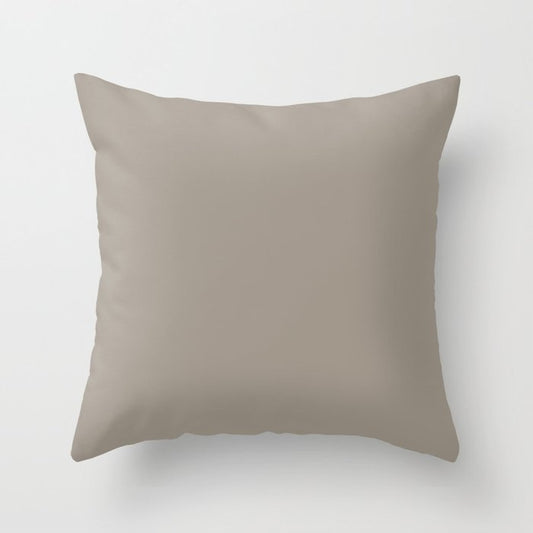 Cobblestone Greige Gray - Grey Solid Color Pairs Winter Cocoa PPG1000-4 Throw Pillow