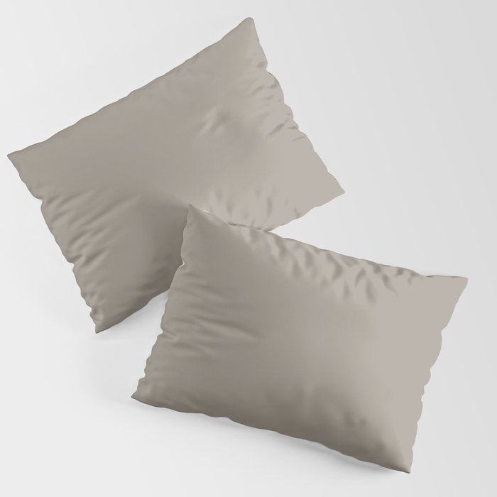 Cobblestone Greige Gray - Grey Solid Color Pairs Winter Cocoa PPG1000-4 Pillow Sham Set