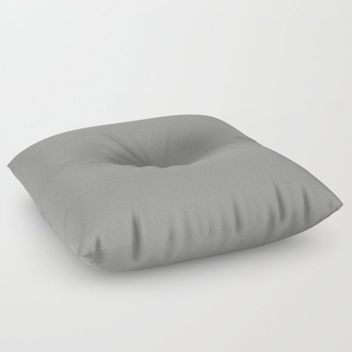 Cool Medium Gray Grey Solid Color Pairs PPG Cloudy Slate PPG0996-4 Floor Pillow