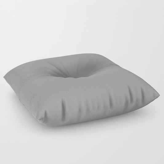 Cool Medium Gray Grey Solid Color Pairs PPG Cloudy Slate PPG0996-4 Floor Pillow
