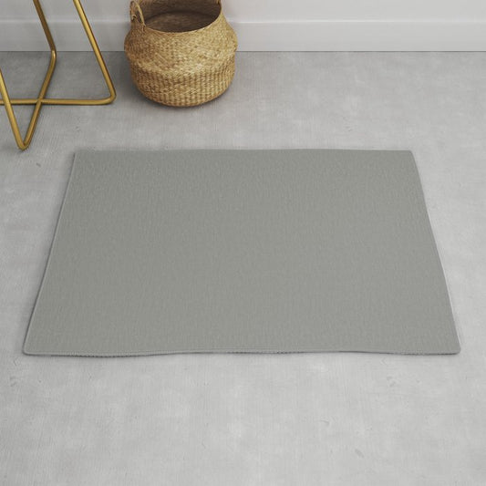 Cool Medium Gray Grey Solid Color Pairs PPG Cloudy Slate PPG0996-4 Throw & Area Rugs