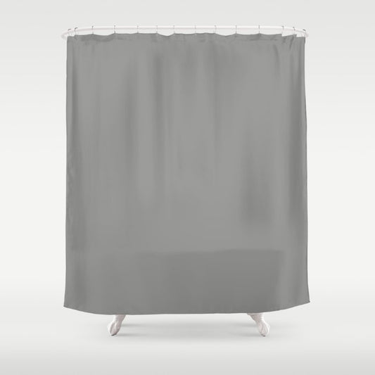 Cool Medium Gray Grey Solid Color Pairs PPG Cloudy Slate PPG0996-4 Shower Curtain