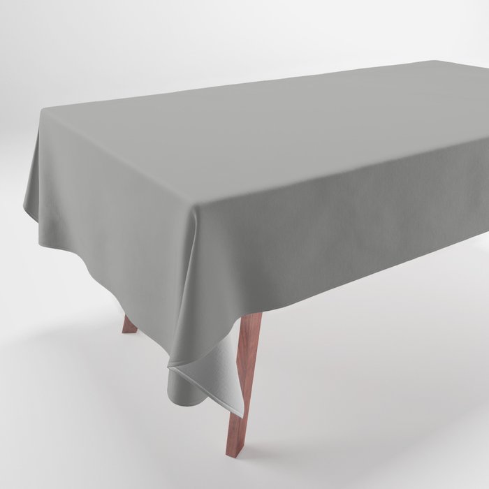 Cool Medium Gray Grey Solid Color Pairs PPG Cloudy Slate PPG0996-4 Tablecloth