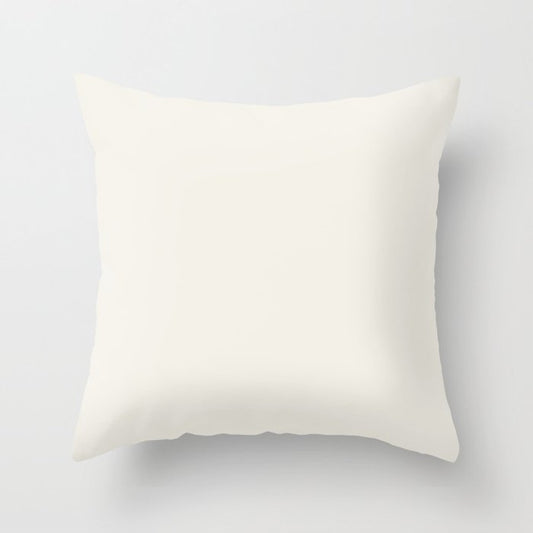 Cosmetic Off White Solid Color Pairs PPG Glidden 2023 Trending Color Crumb Cookie PPG18-01 Throw Pillow