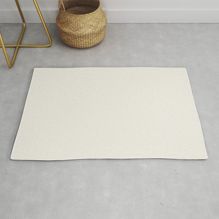 Cosmetic Off White Solid Color Pairs PPG Glidden 2023 Trending Color Crumb Cookie PPG18-01 Rug
