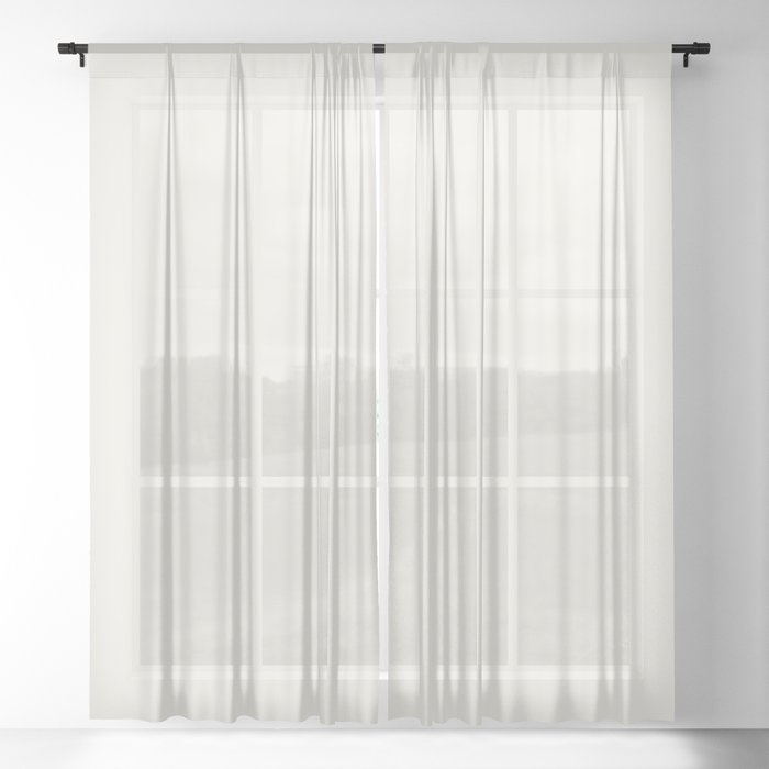 Cosmetic Off White Solid Color Pairs PPG Glidden 2023 Trending Color Crumb Cookie PPG18-01 Sheer Curtain