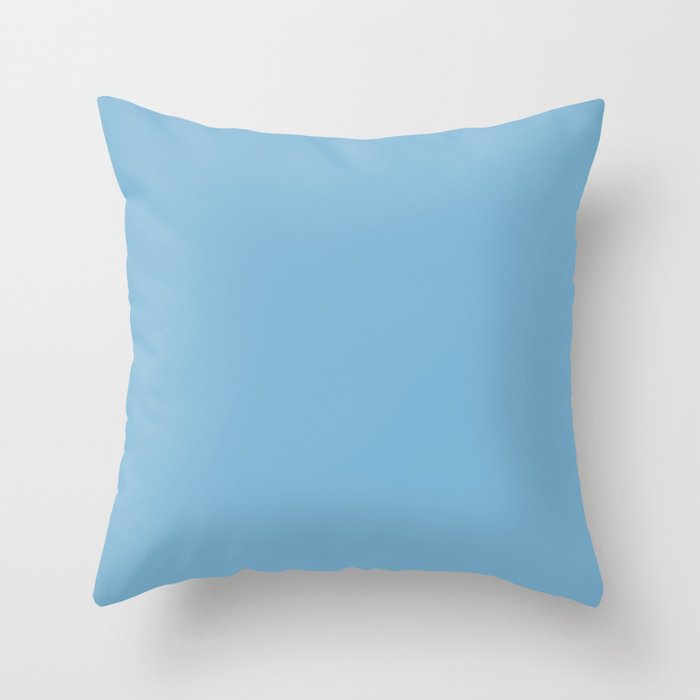 Crazy Blueberry Blue Solid Color Pairs To Sherwin Williams Regale Blue SW 6801 Throw Pillow