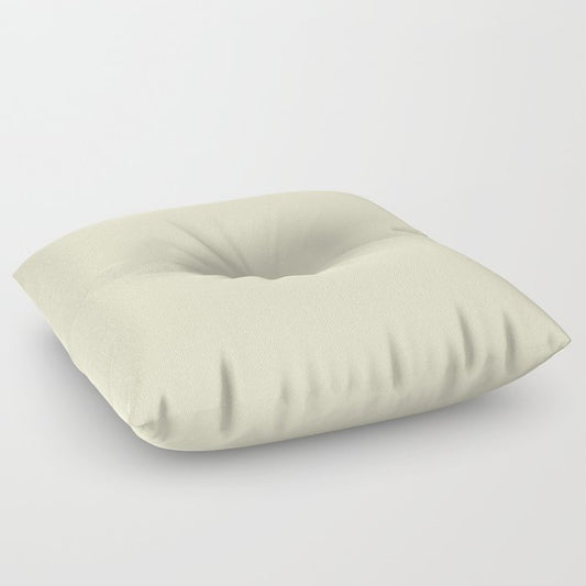 Cream Off White Solid Color Dunn & Edwards 2023 Trending Color Quiet Splendor DE5323 Well Intentions Collection Floor Pillow
