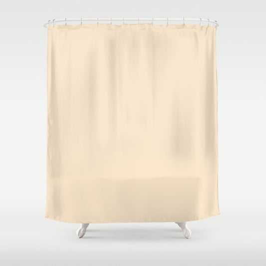 Cream Off White Solid Color Dunn & Edwards 2023 Trending Color Quiet Splendor DE5323 Well Intentions Collection Shower Curtain