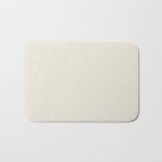 Creamy Ivory Solid Color Pairs 2023 Color of the Year Valspar Cozy White 3008-10C Bath Mat