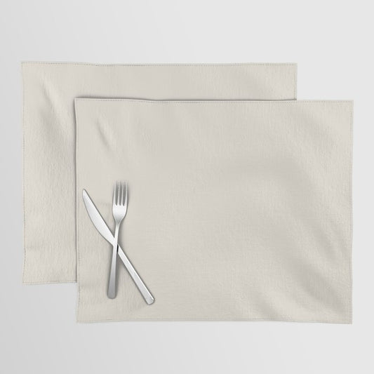 Creamy Ivory Solid Color Pairs 2023 Color of the Year Valspar Cozy White 3008-10C Placemat