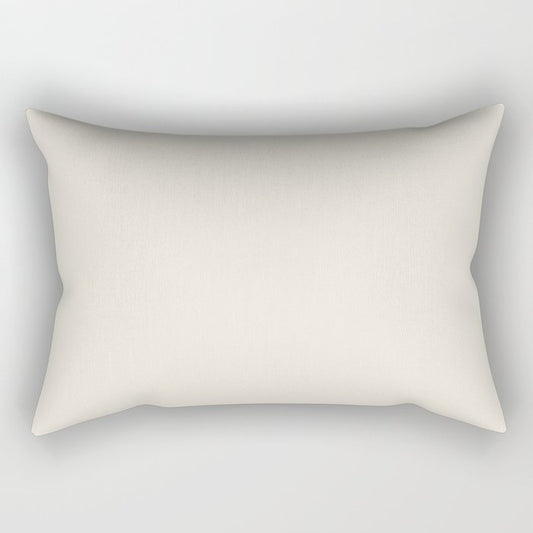 Creamy Ivory Solid Color Pairs 2023 Color of the Year Valspar Cozy White 3008-10C Rectangular Pillow