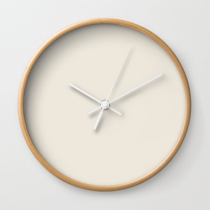 Creamy Ivory Solid Color Pairs 2023 Color of the Year Valspar Cozy White 3008-10C Wall Clock