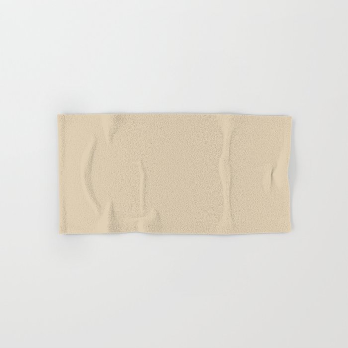 Creamy Light Beige Brown Solid Color Pairs PPG Almond Cream PPG1086-3 - All Single Shade Hue Colour Hand & Bath Towel