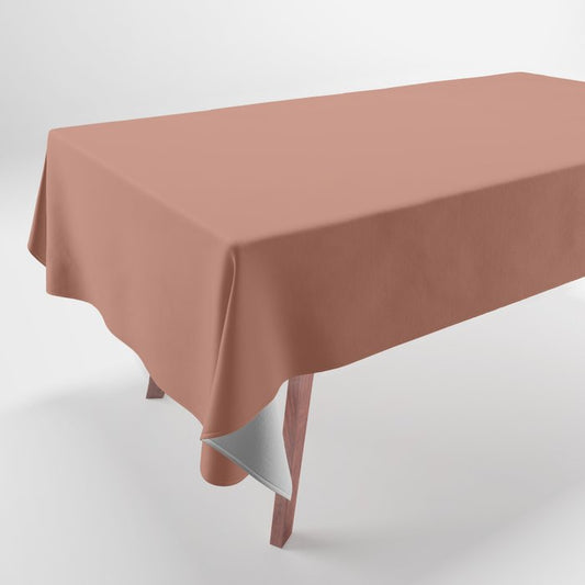 Dark Apricot Orange Pink Solid Color Pairs PPG Crushed Cinnamon PPG1063-6 - All One Single Shade Hue Tablecloth