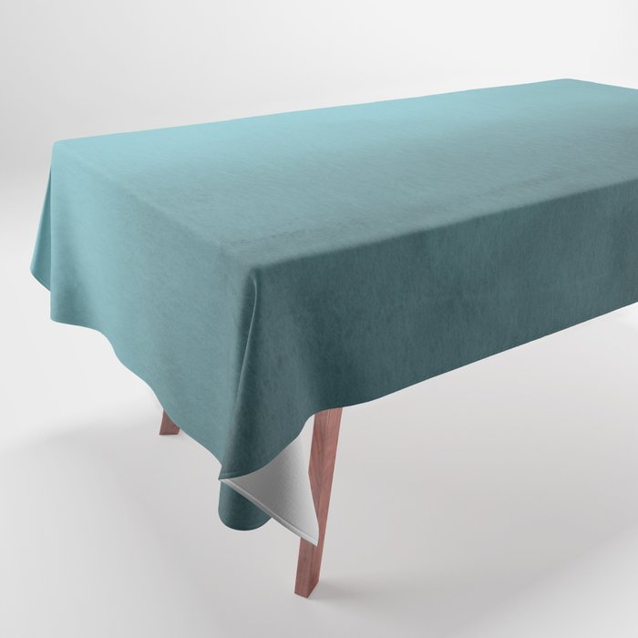 Dark Aqua Watercolor Ombre Gradient Blend Abstract Pairs 2023 Color of the Year Vining Ivy PPG1148-6 Tablecloth