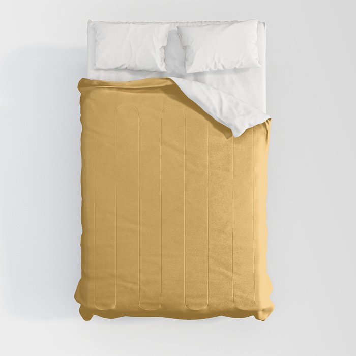 Dark Autumn Yellow Solid Color Pairs Dulux 2023 Trending Shade Golden Sand S13H6 Comforter