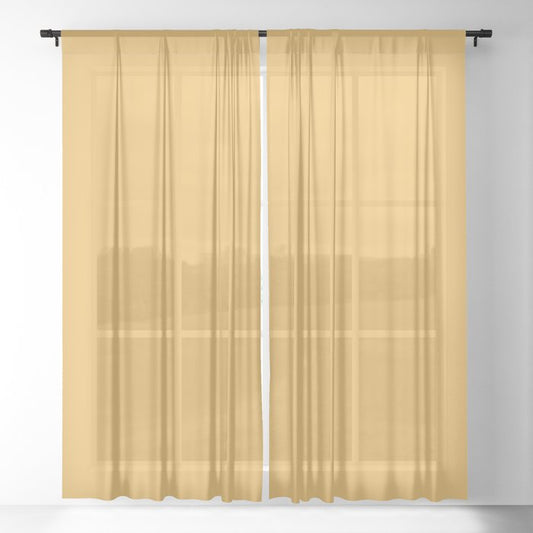 Dark Autumn Yellow Solid Color Pairs Dulux 2023 Trending Shade Golden Sand S13H6 Sheer Curtain