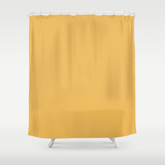 Dark Autumn Yellow Solid Color Pairs Dulux 2023 Trending Shade Golden Sand S13H6 Shower Curtain