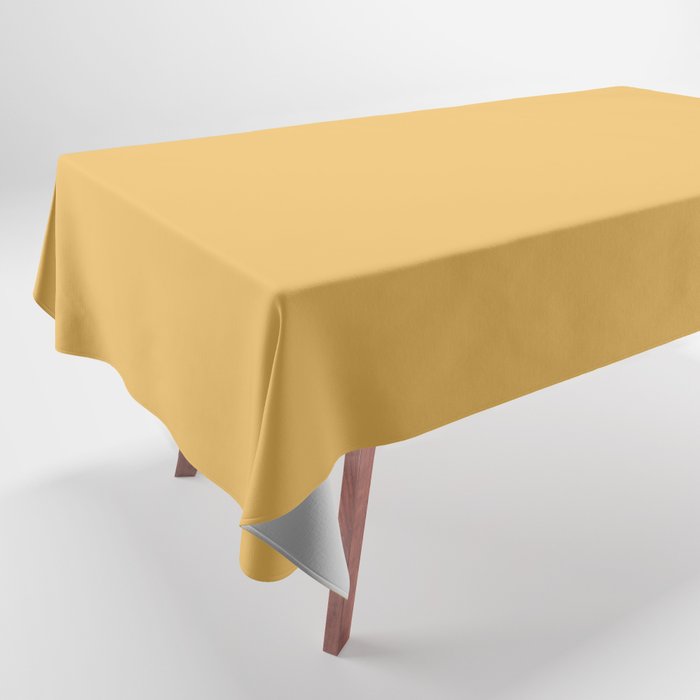 Dark Autumn Yellow Solid Color Pairs Dulux 2023 Trending Shade Golden Sand S13H6 Tablecloth