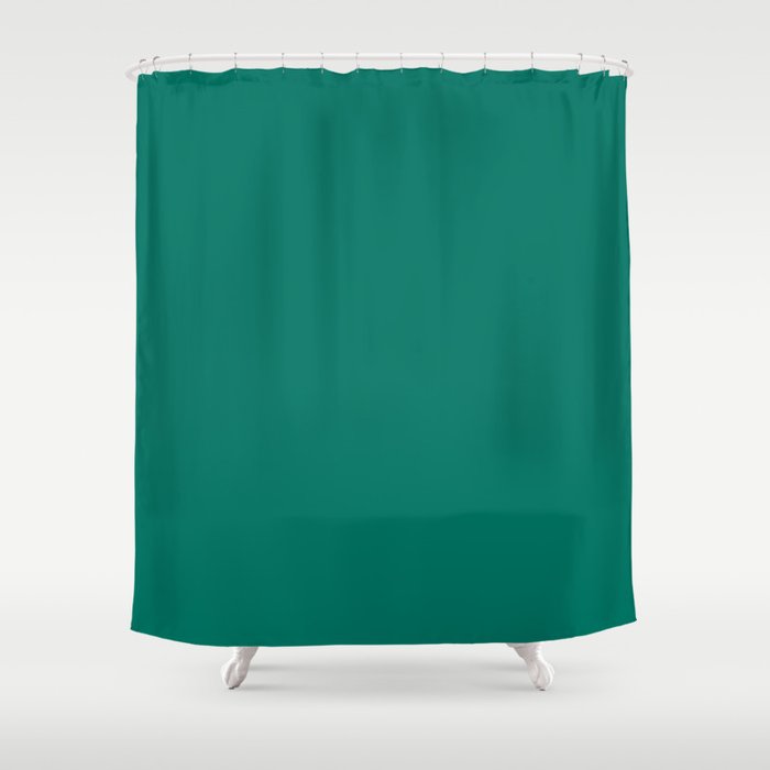 Dark Billard Green Solid Color Pairs Dulux 2023 Trending Shade Pharaoh's Gem S28H9 Shower Curtain