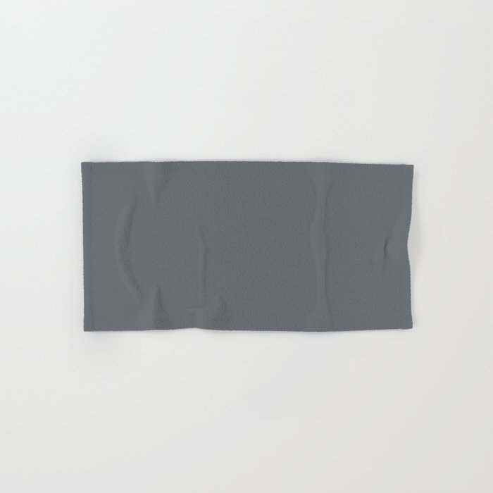 Dark Blue Gray Solid Color Pairs 2023 Trending Color HGTV Wall Street HGSW7665 Hand & Bath Towel