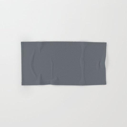 Dark Blue Gray Solid Color Pairs 2023 Trending Color HGTV Wall Street HGSW7665 Hand & Bath Towel