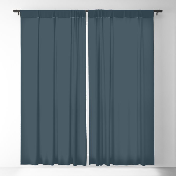 Dark Blue Slate Solid Color Pairs Dulux 2023 Trending Shade Sea Kelp S34A8 Blackout Curtain