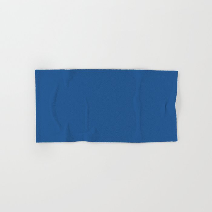 Dark Blue Solid Color Pairs 2023 Trending Hue Dunn-Edwards Follow My Blue Bliss DEFD52  - Liberated Nomads Collection Hand & Bath Towels