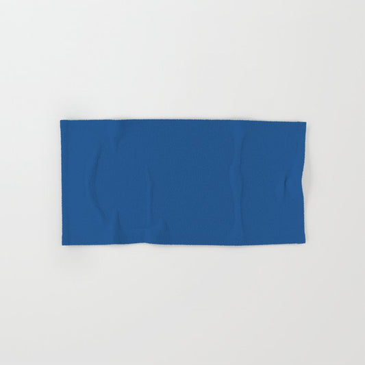 Dark Blue Solid Color Pairs 2023 Trending Hue Dunn-Edwards Follow My Blue Bliss DEFD52  - Liberated Nomads Collection Hand & Bath Towels