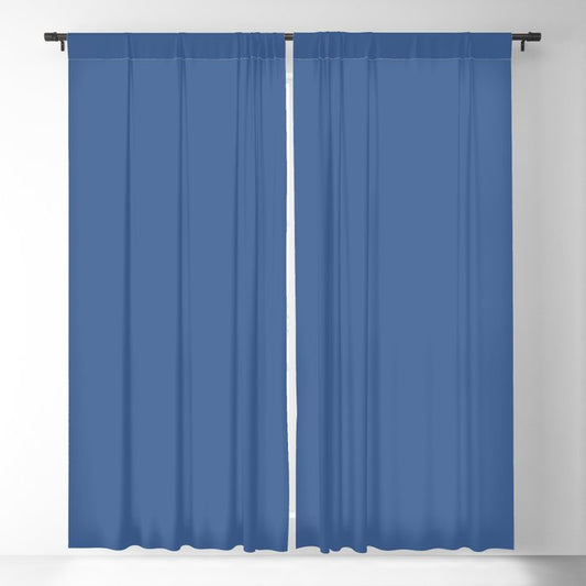 Dark Blue Solid Color Pairs Dulux 2023 Trending Shade Integra S40F7 Blackout Curtain