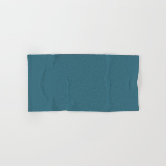Dark Blue Solid Color Pairs Dulux 2023 Trending Shade Kimberley Sea S33C6 Hand & Bath Towel
