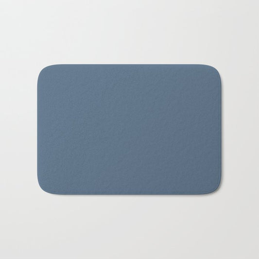 Dark Blue Solid Color Pairs Dulux 2023 Trending Shade Starfish S39C6 Bath Mat