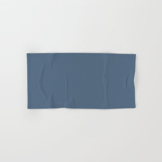Dark Blue Solid Color Pairs Dulux 2023 Trending Shade Starfish S39C6 Hand & Bath Towel