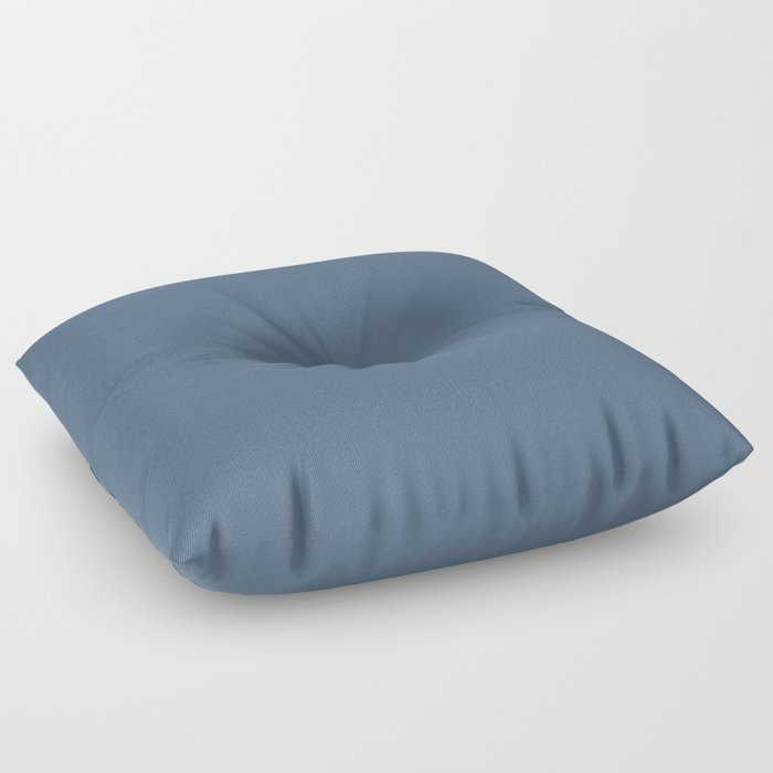 Dark Blue Solid Color Pairs Dulux 2023 Trending Shade Starfish S39C6 Floor Pillow