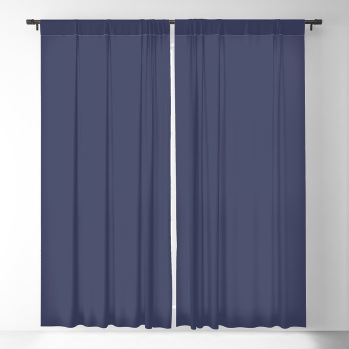 Dark Blue Solid Hue - 2022 Color - Shade Dunn and Edwards Singing the Blues DET576 Blackout Curtain