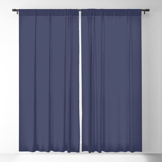 Dark Blue Solid Hue - 2022 Color - Shade Dunn and Edwards Singing the Blues DET576 Blackout Curtain