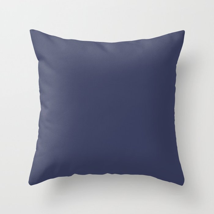 Dark Blue Solid Hue - 2022 Color - Shade Dunn and Edwards Singing the Blues DET576 Throw Pillow
