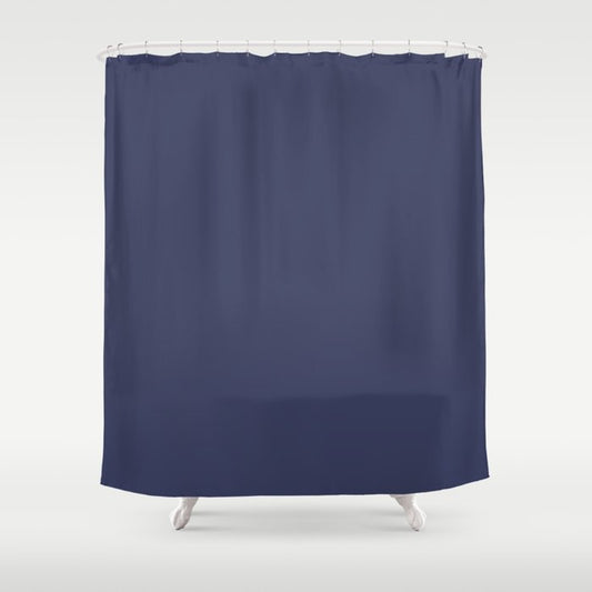 Dark Blue Solid Hue - 2022 Color - Shade Dunn and Edwards Singing the Blues DET576 Shower Curtain