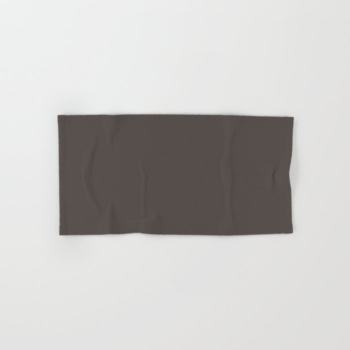 Dark Brown Black Solid Color Dunn & Edwards 2023 Trending Color Mink DE6392 Well Intentions Collection Hand & Bath Towels