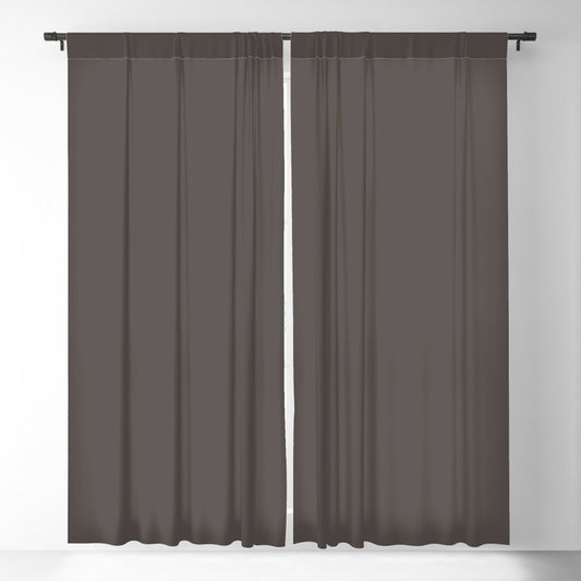 Dark Brown Black Solid Color Dunn & Edwards 2023 Trending Color Mink DE6392 Well Intentions Collection Blackout Curtains