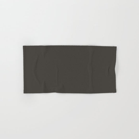Dark Brown Black Solid Color Pairs Dulux 2023 Trending Shade Namadji SN4G8 Hand & Bath Towel