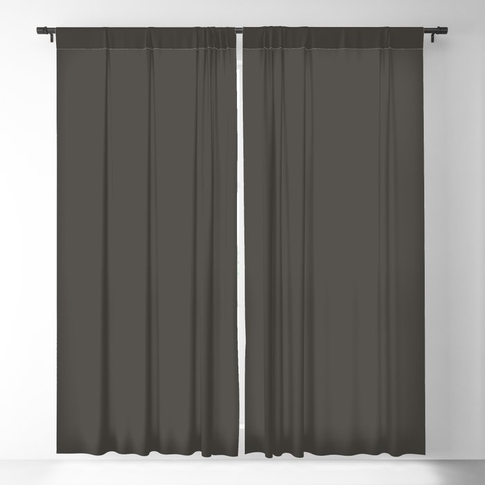 Dark Brown Black Solid Color Pairs Dulux 2023 Trending Shade Namadji SN4G8 Blackout Curtain