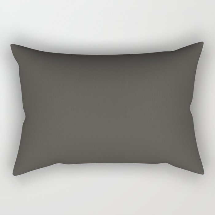 Dark Brown Black Solid Color Pairs Dulux 2023 Trending Shade Namadji SN4G8 Rectangular Pillow