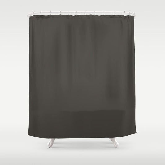 Dark Brown Black Solid Color Pairs Dulux 2023 Trending Shade Namadji SN4G8 Shower Curtain