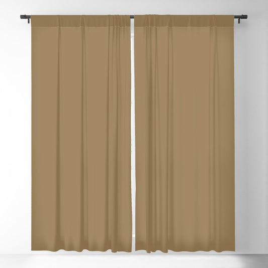 Dark Brown Solid Color Dunn & Edwards 2023 Trending Color Bourbon Sweet Tea DEFD28 Well Intentions Collection Blackout Curtains