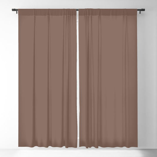 Dark Brown Solid Color Pairs 2023 Trending Color HGTV Hot Cocoa HGSW6047 Blackout Curtain